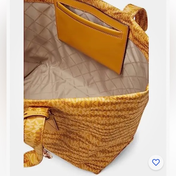 Michael Michael Kors Signature Large Tote Bag Marigold NWOT Tiger print - Picture 4 of 6